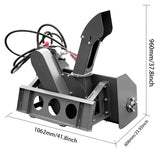 mini skid steer loader snow thrower attachment size